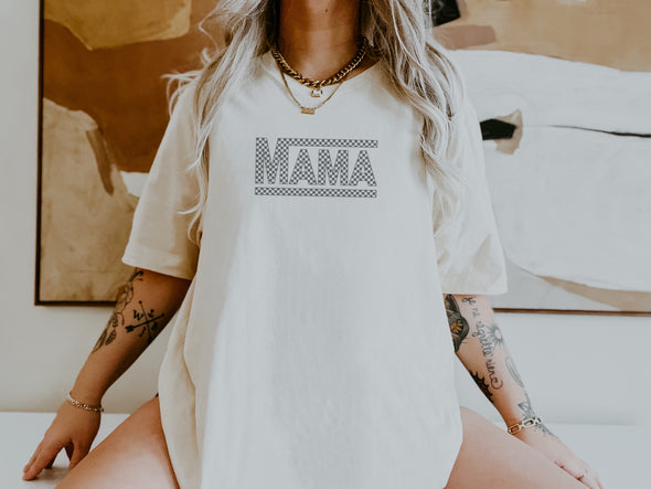 MAMA CHECKERBOARD TEE